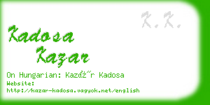 kadosa kazar business card